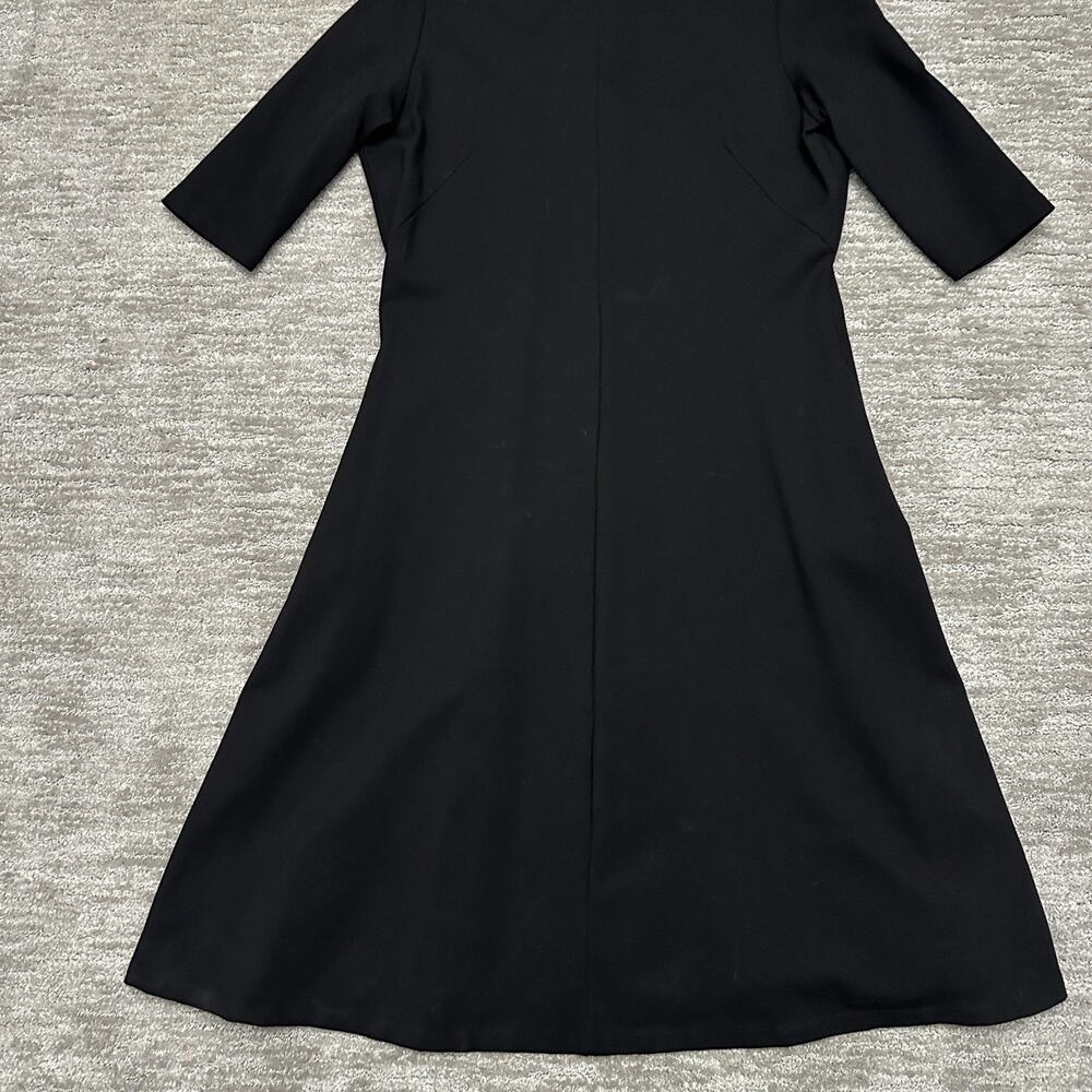 Betabrand Dress Womens XL Black Knit A-Line Half Sleeve Pockets Work Office - Picture 3 of 13
